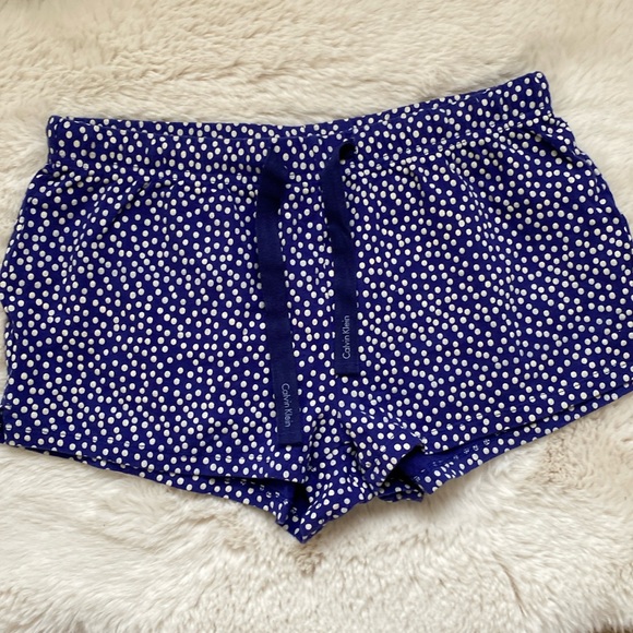 Calvin Klein Other - Calvin Klein Blue & White Polka Dot Sleep Lounge Shorts PJs XS